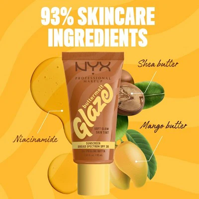 NYX Professional Makeup Buttermelt Glaze Skin Tint SPF 30 Praline Butta 1.01 fl oz - Imperfect Container - Image 7
