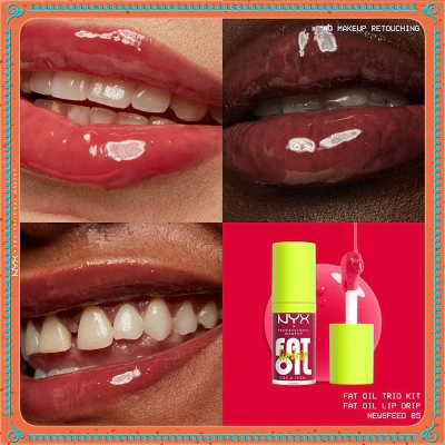 NYX Professional Makeup Fat Oil Lip Drip Holiday Trio Lip Gloss 3 pc - Missing Box - Image 4
