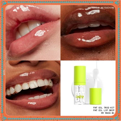 NYX Professional Makeup Fat Oil Lip Drip Holiday Trio Lip Gloss 3 pc - Missing Box - Image 5