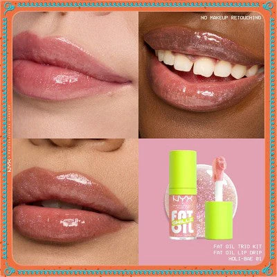 NYX Professional Makeup Fat Oil Lip Drip Holiday Trio Lip Gloss 3 pc - Missing Box - Image 6