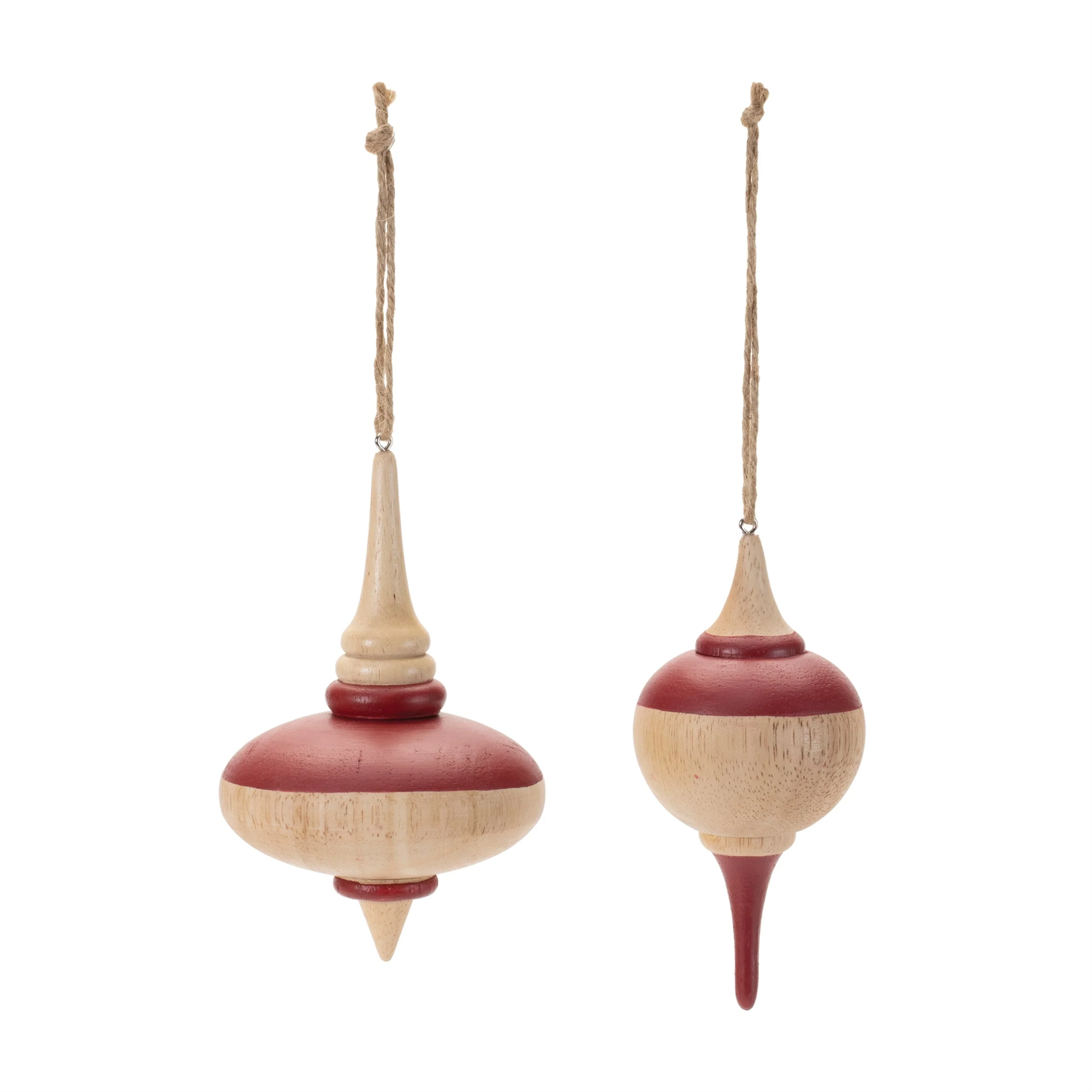 Oak Wood Top Ornament (Set of 12) - Image 2