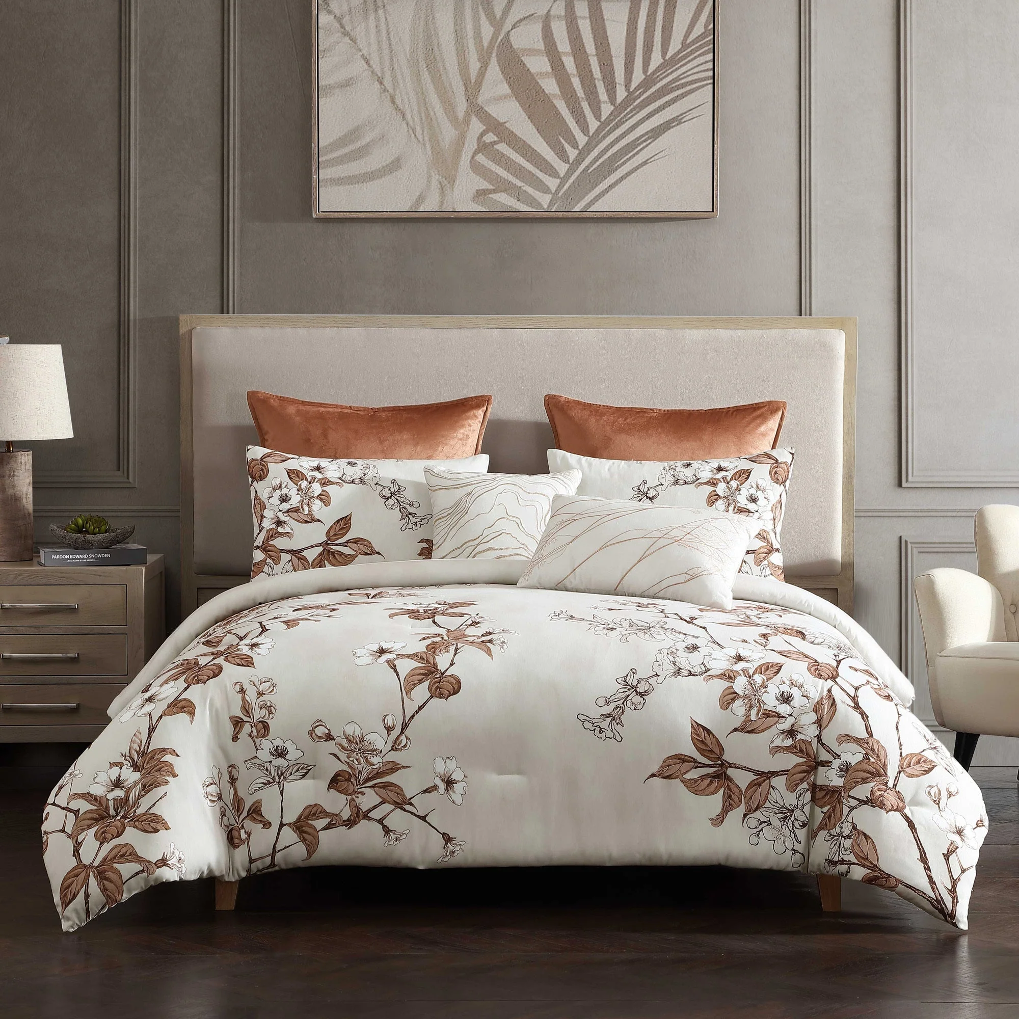 Oaklyn 5 Pc Spice-Toned Textured Comforter Set - Image 2