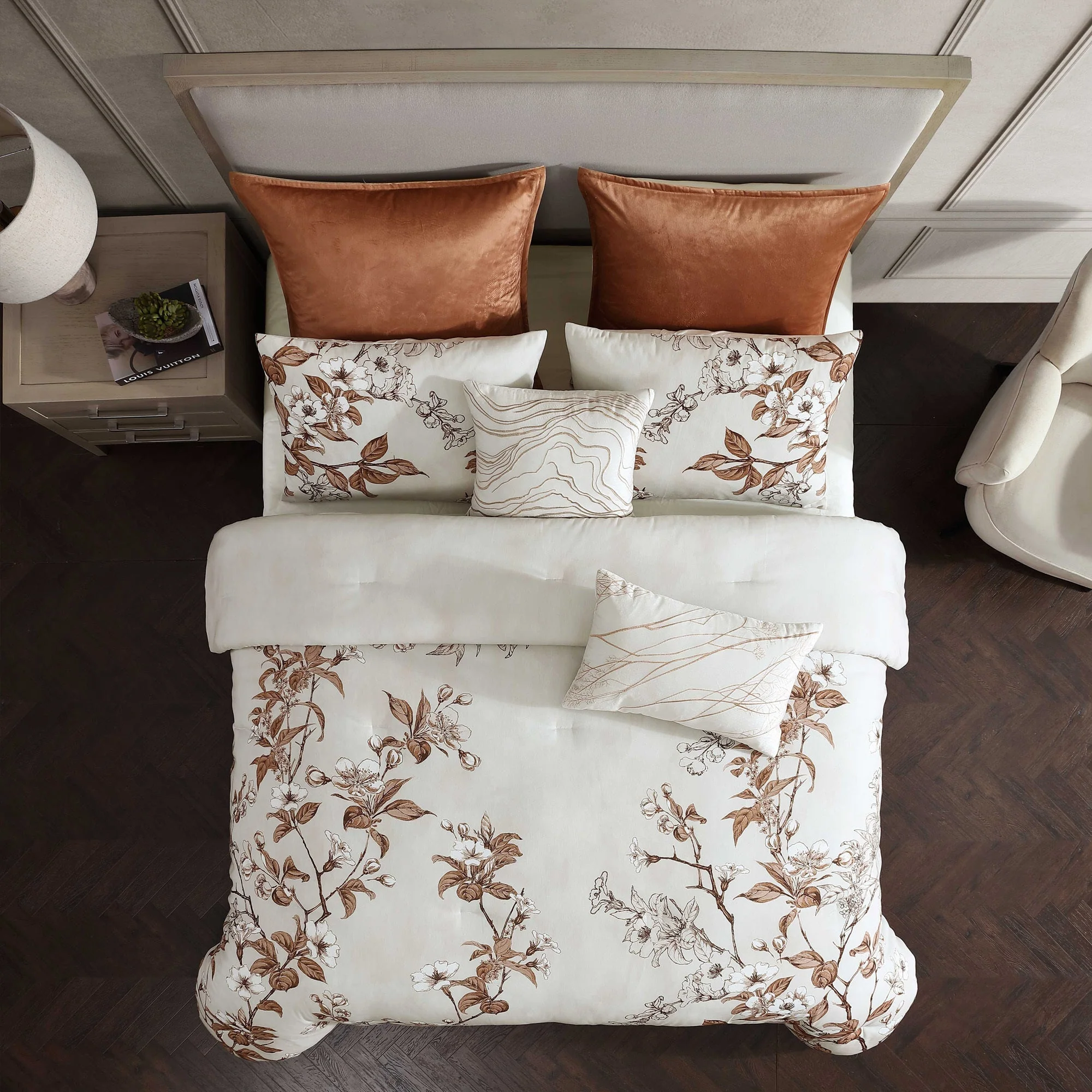 Oaklyn 5 Pc Spice-Toned Textured Comforter Set - Image 6
