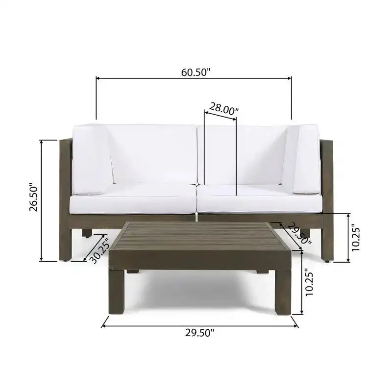 Oana - 3 Piece Love Seat Set With Coffee Table - Image 12
