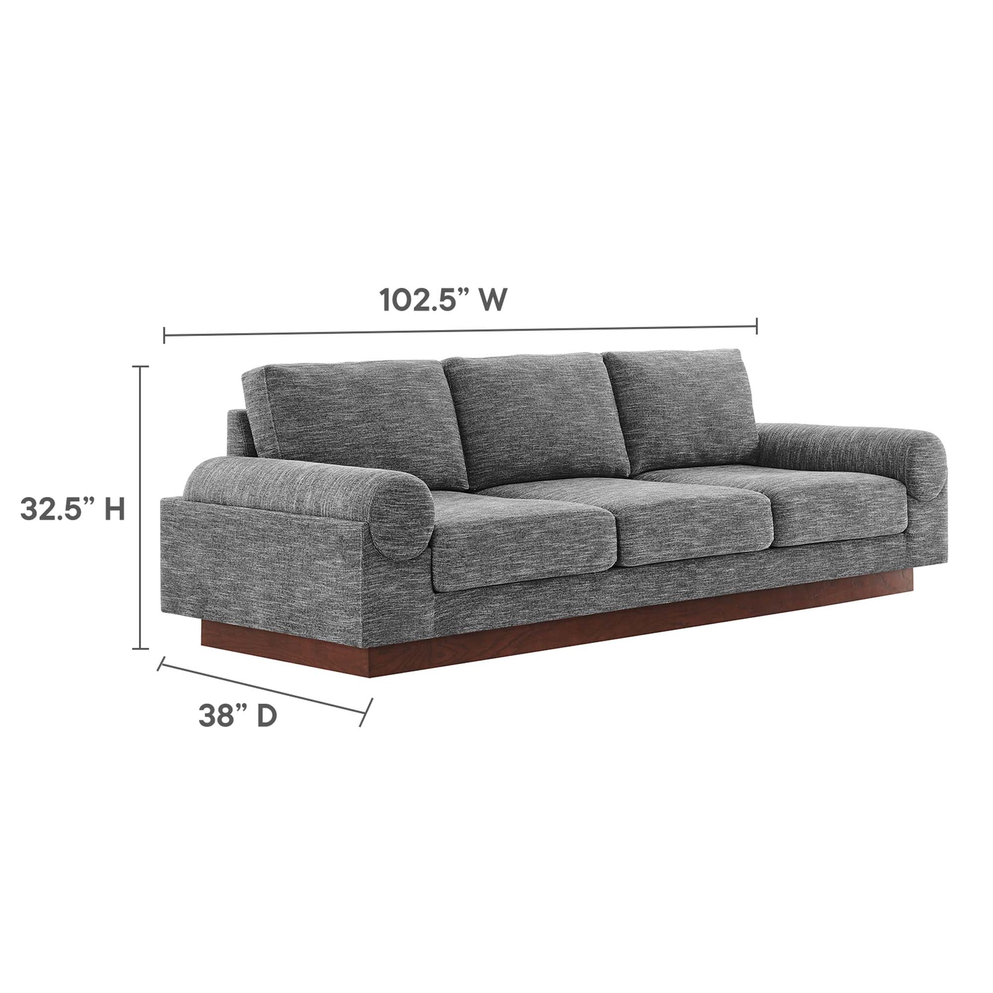 Oasis Upholstered Fabric Sofa by Modway - Image 17
