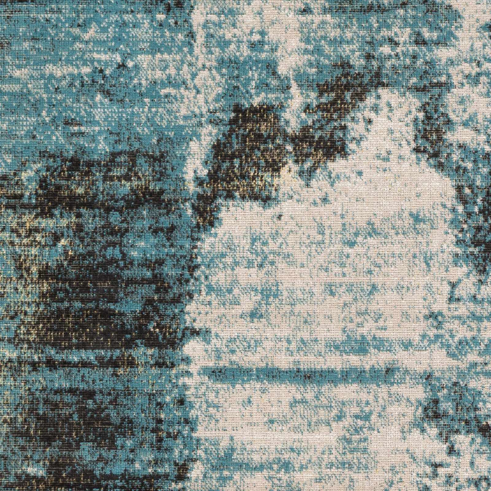 Oatman Abstract Teal Rug - Clearance - Image 3