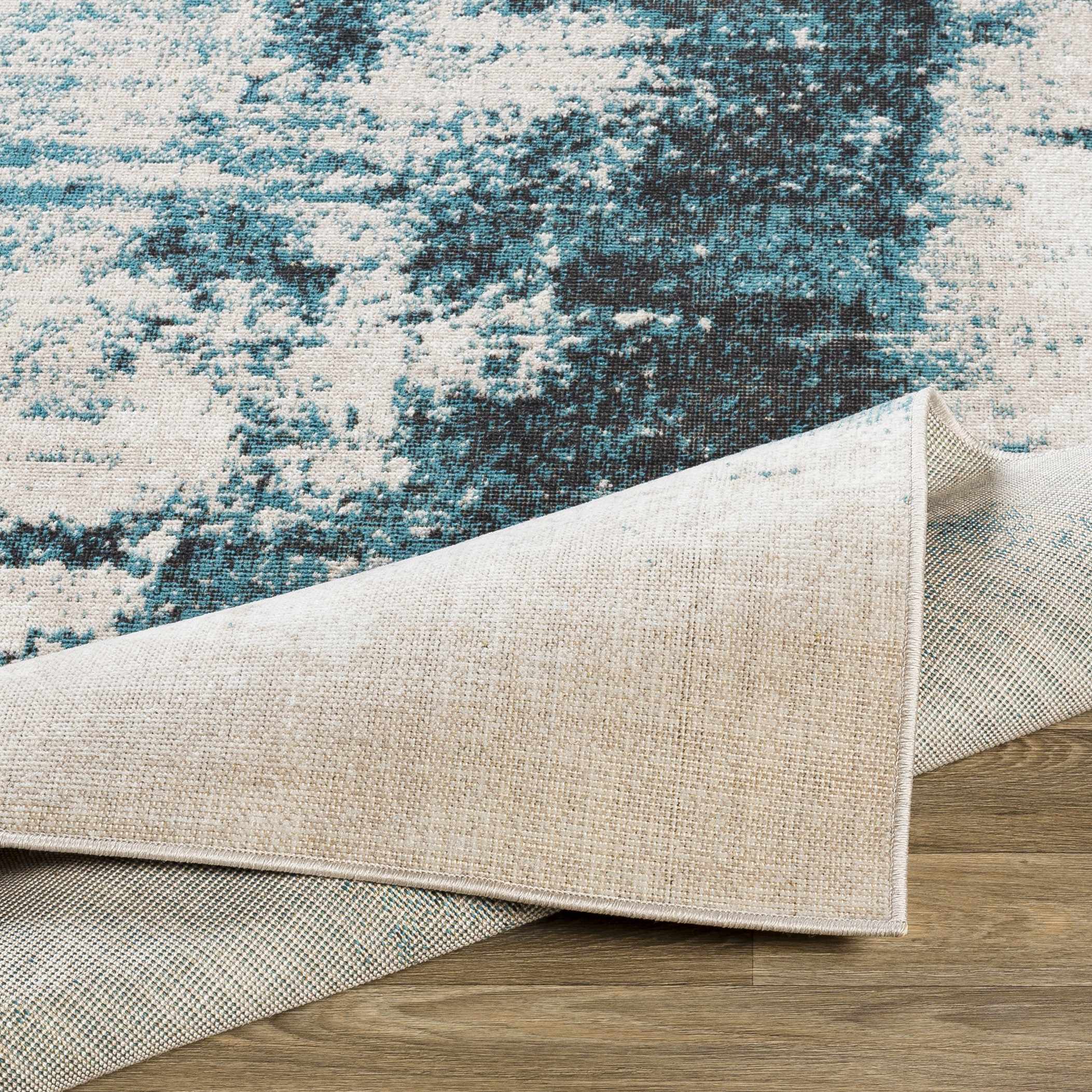 Oatman Abstract Teal Rug - Clearance - Image 5