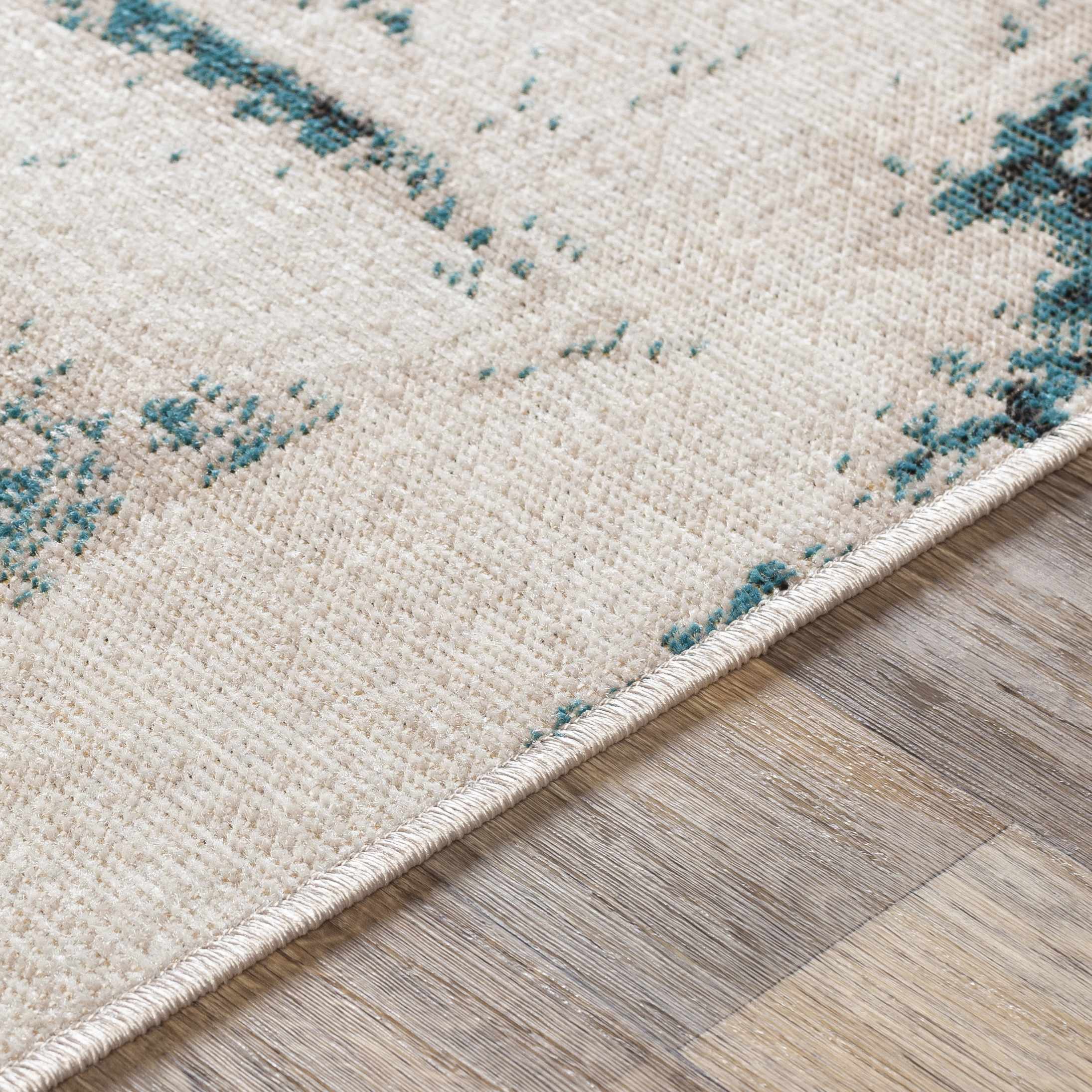 Oatman Abstract Teal Rug - Clearance - Image 6