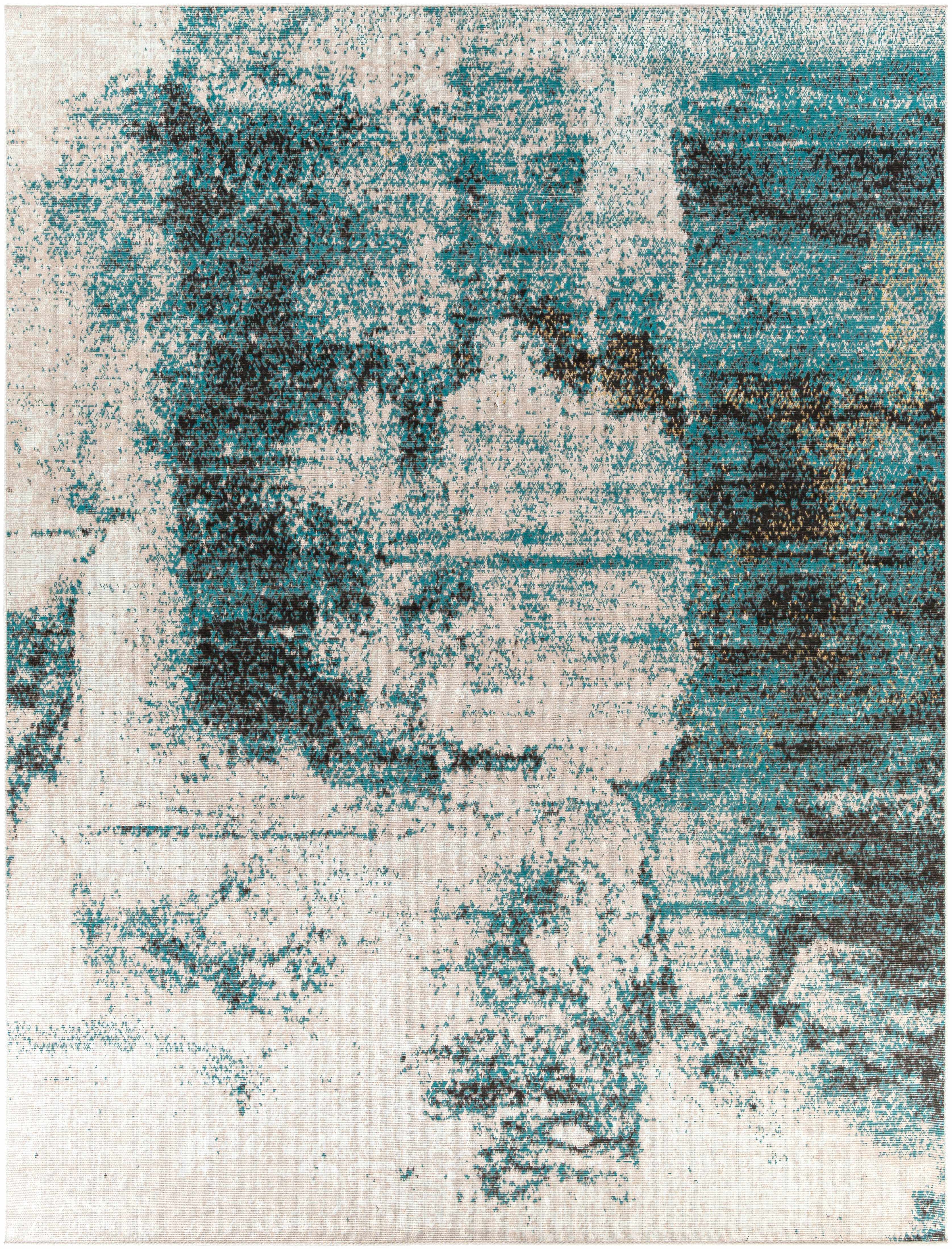 Oatman Abstract Teal Rug - Clearance - Image 7