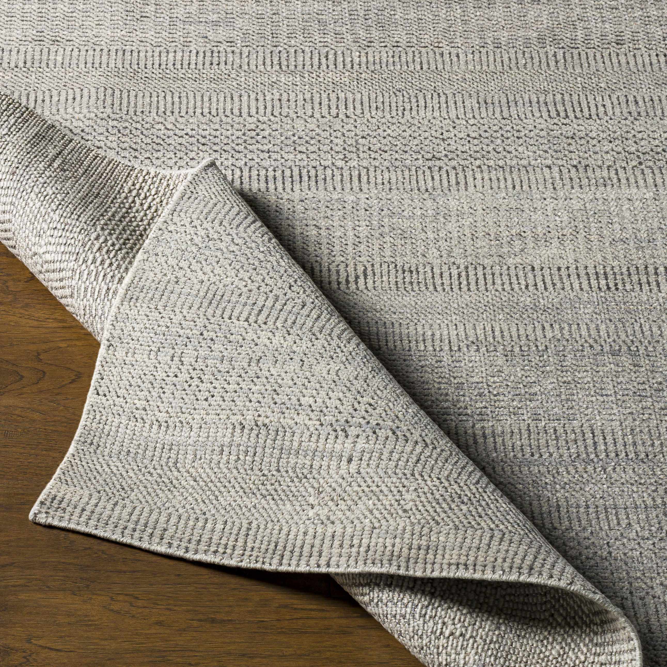 Ocate Gray Wool Area Rug - Clearance - Image 3