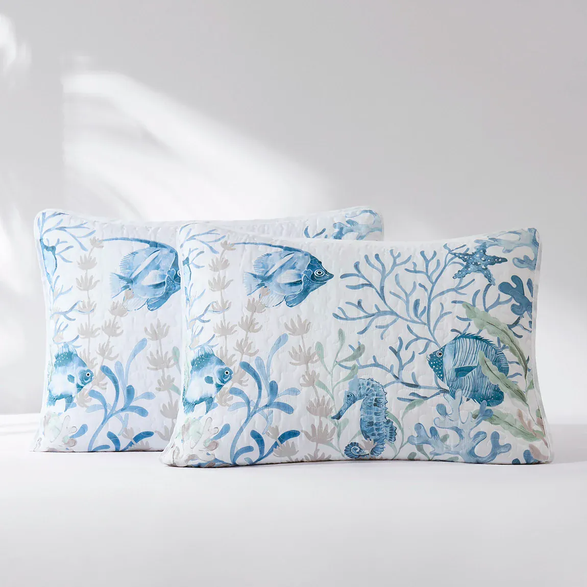 Oceana Watercolor Sea Life Quilt Set - Image 15