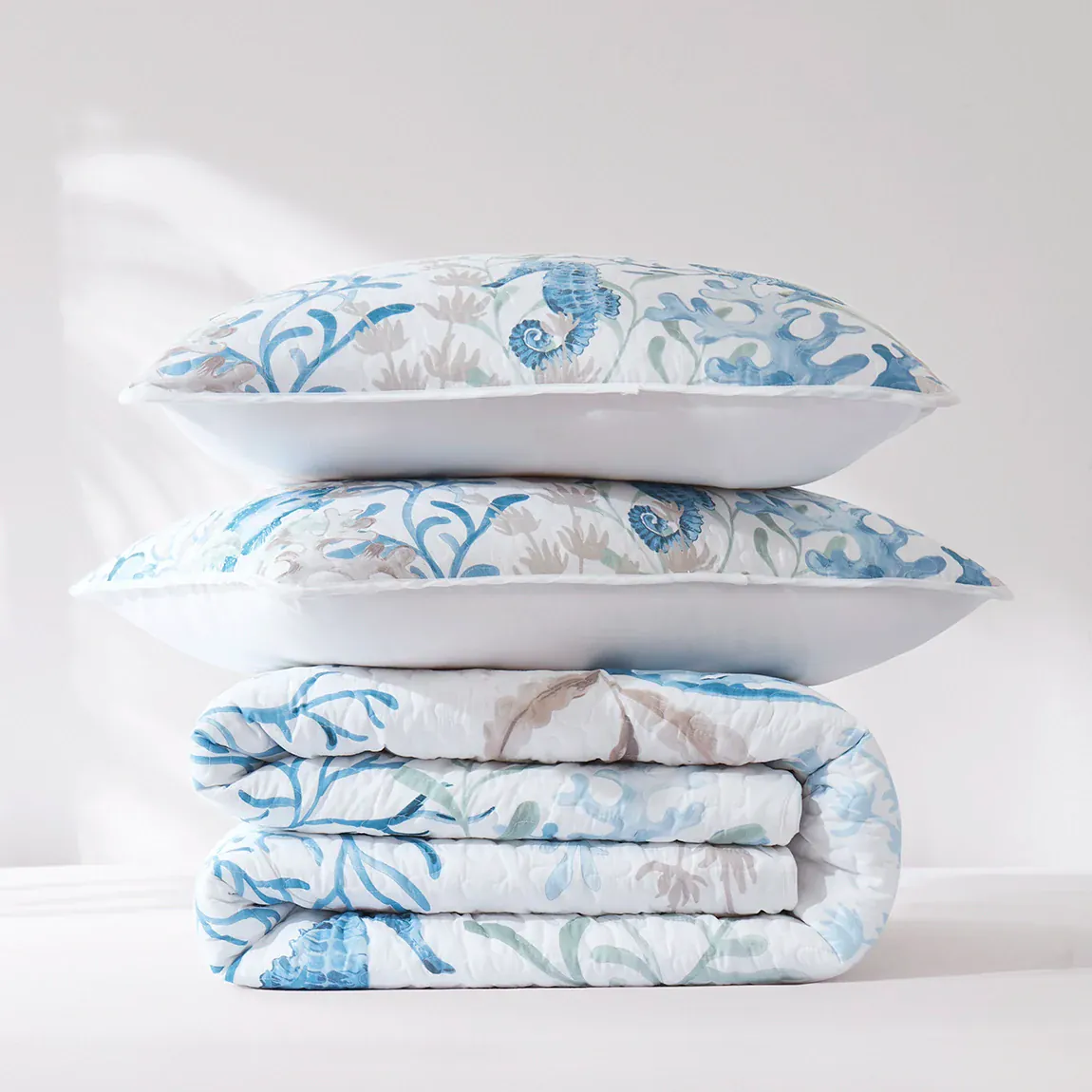 Oceana Watercolor Sea Life Quilt Set - Image 16