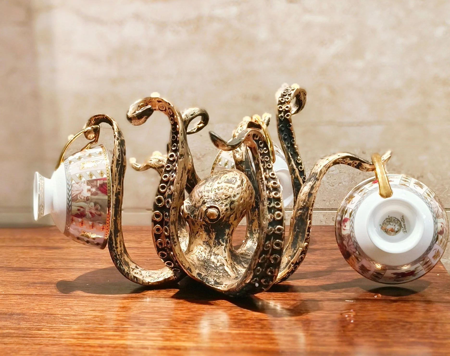 Octopus Mug Holder Stand Nautical Coffee Cup Rack Holds 8 Mugs - Image 4