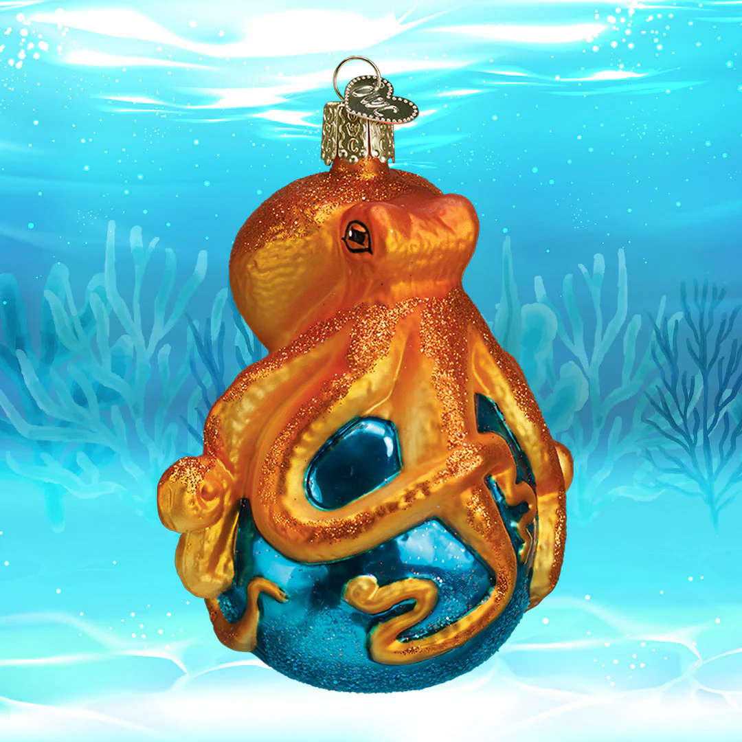 Octopus Ornament 3.75x3x2.5 Inches by Old World Christmas - Image 4