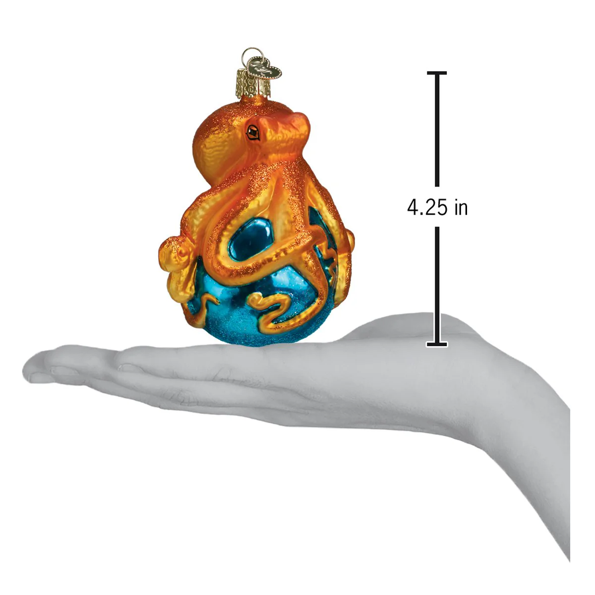 Octopus Ornament 3.75x3x2.5 Inches by Old World Christmas - Image 5