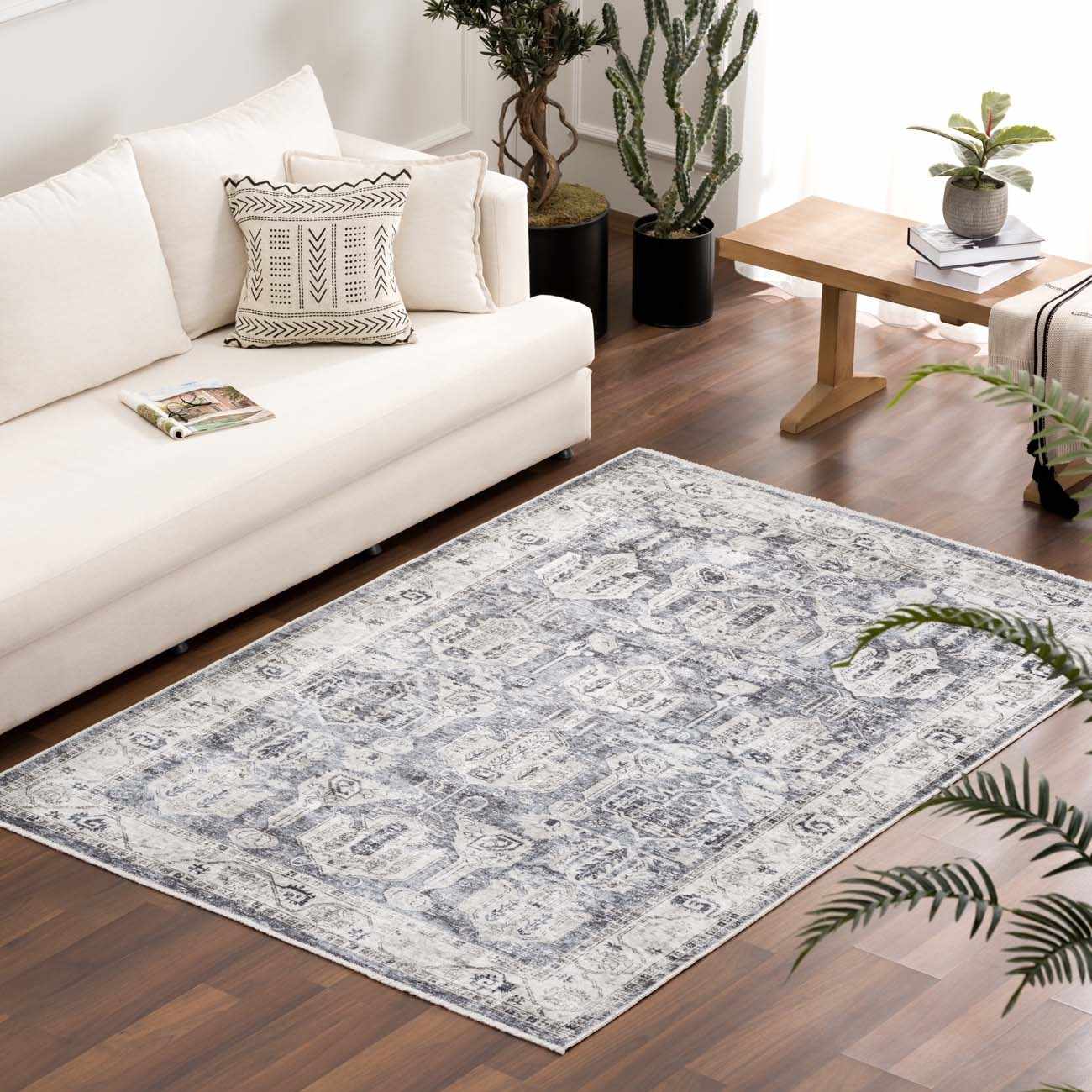 Off White Holi-4602 Washable Area Rug - Clearance - Image 2
