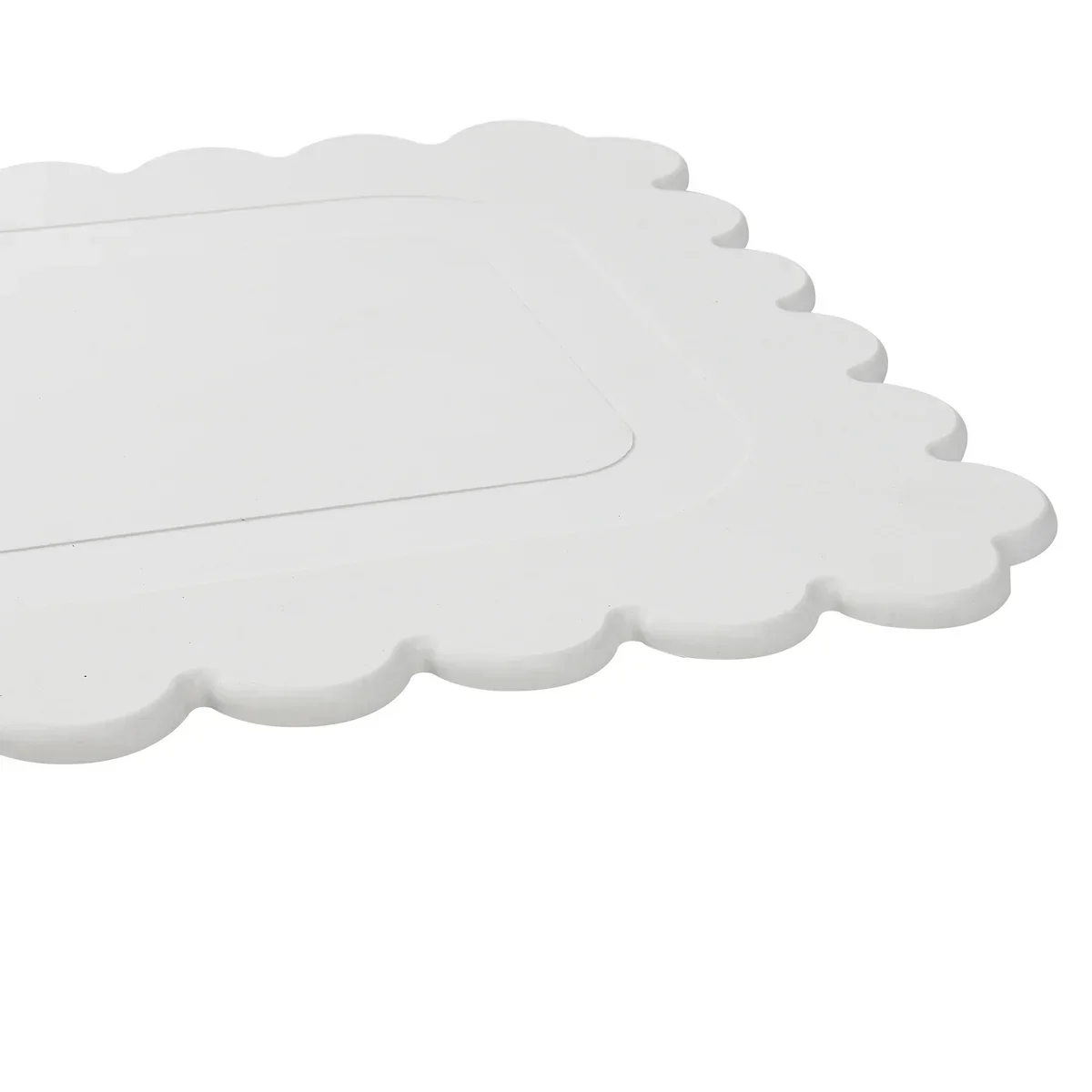 Off White Scallop Stone Bath Mat - Dimensions: 24"x15" - Image 7