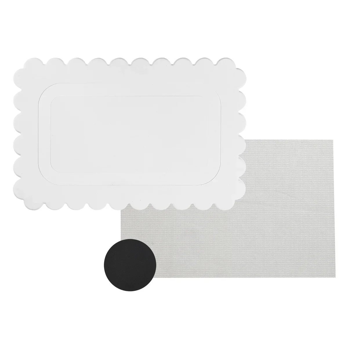 Off White Scallop Stone Bath Mat - Dimensions: 24"x15" - Image 8