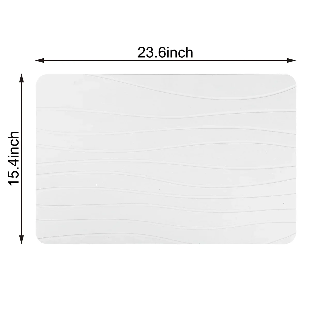 Off White Wave Stone Bath Mat - Image 9