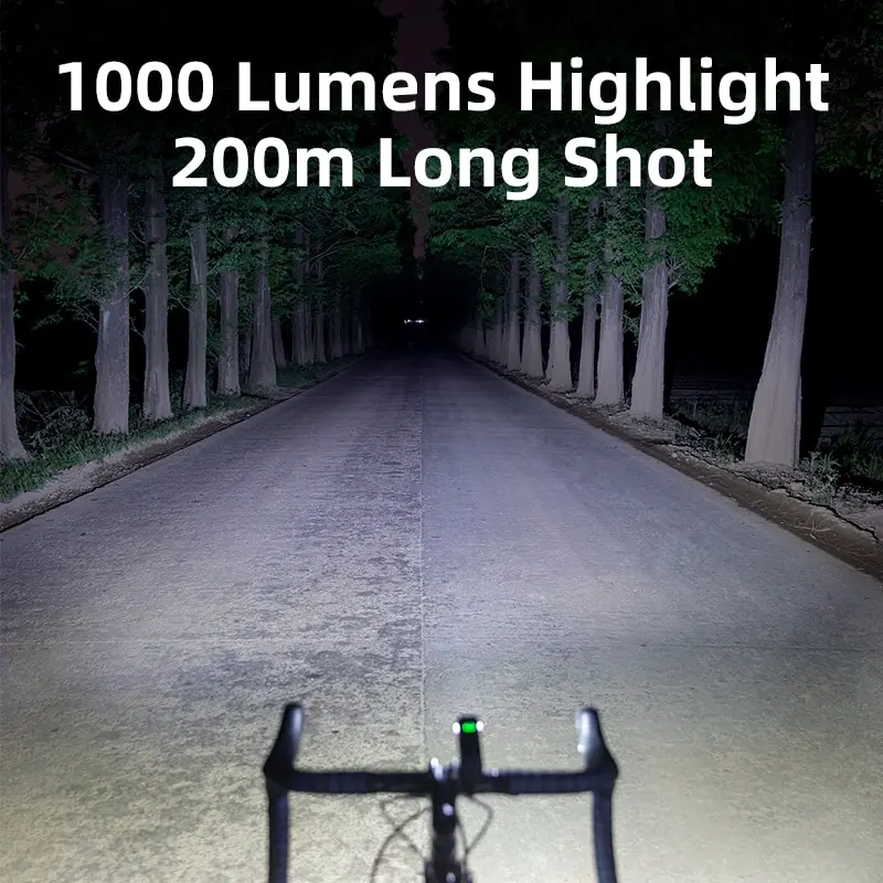 OFFBONDAGE 1000Lumen Bike Headlight USB Rechargeable MTB Road Bicycle Flashlight - Image 6