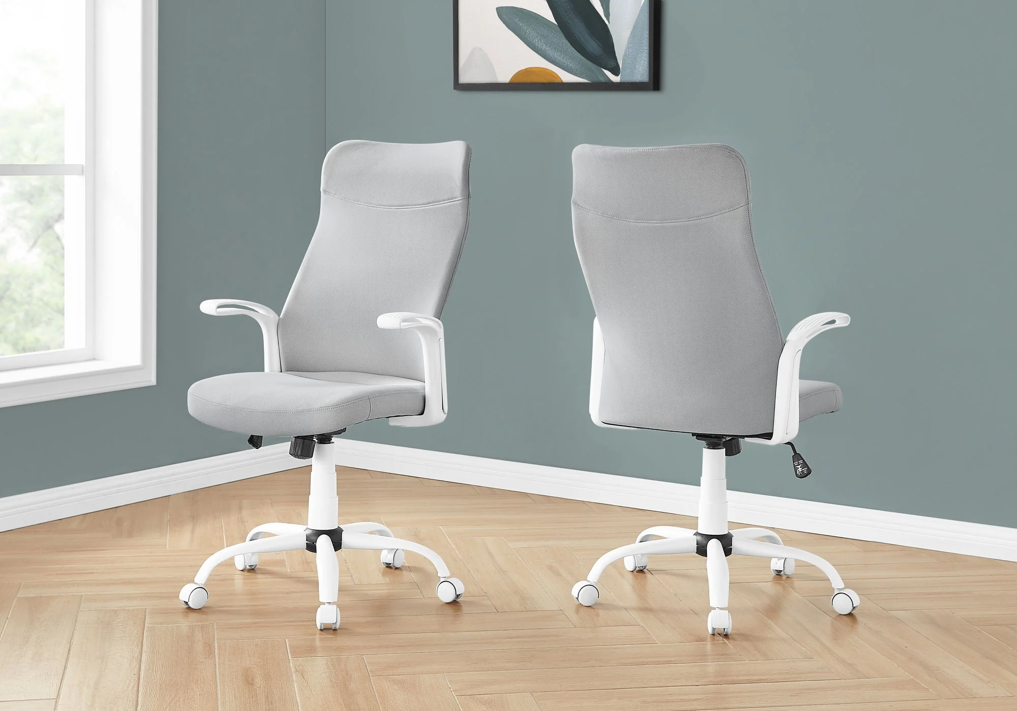 Office Chair, Adjustable Height, Swivel, Armrests, Contemporary & Modern - Image 2