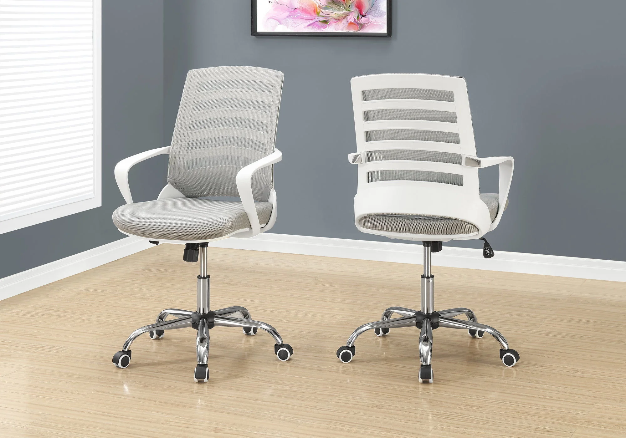 Office Chair, Adjustable Height, Swivel, Ergonomic, Armrests - Image 2