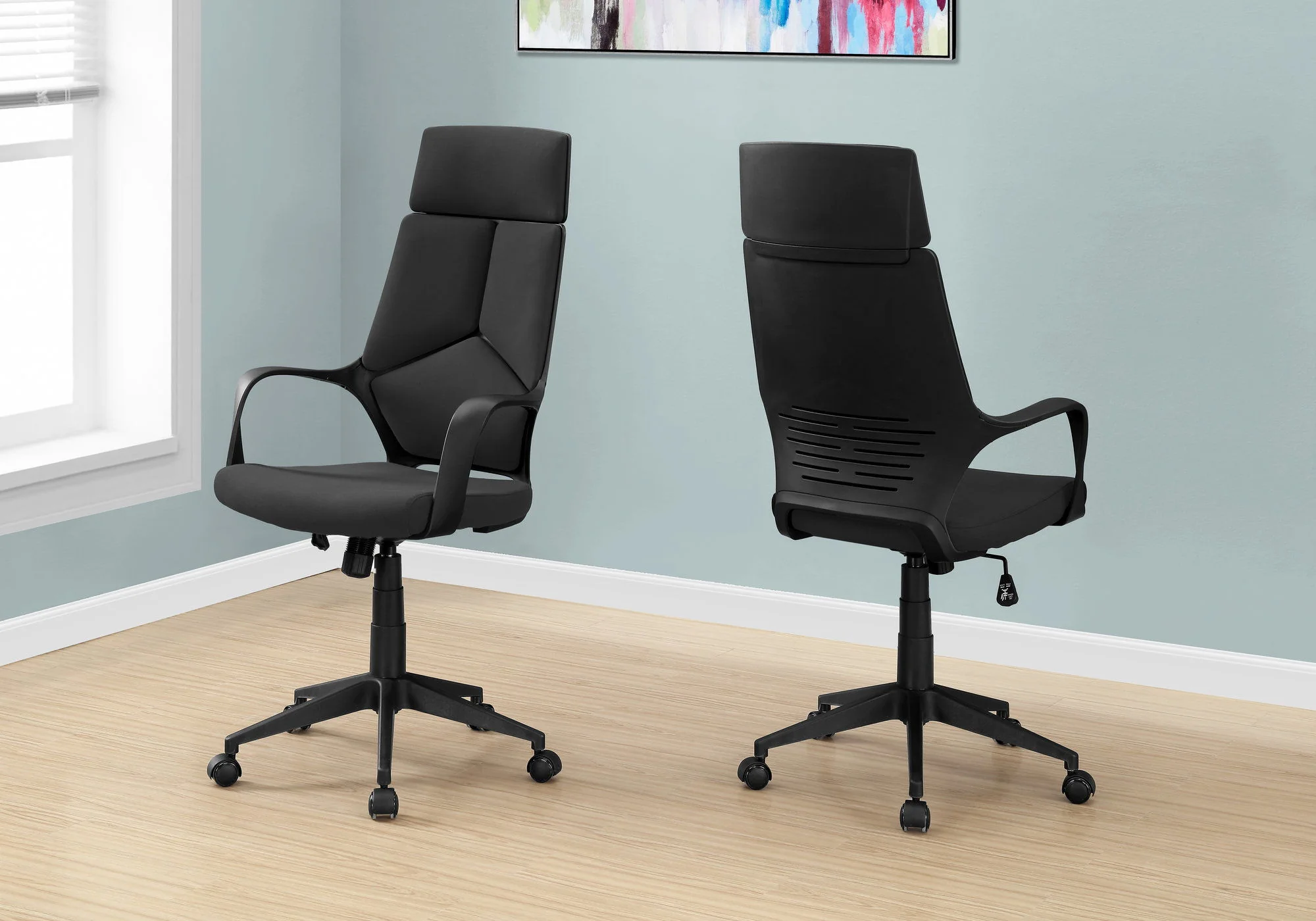 Office Swivel Chair, Adjustable Height, Ergonomic, Armrests, Contemporary & Modern - Image 8
