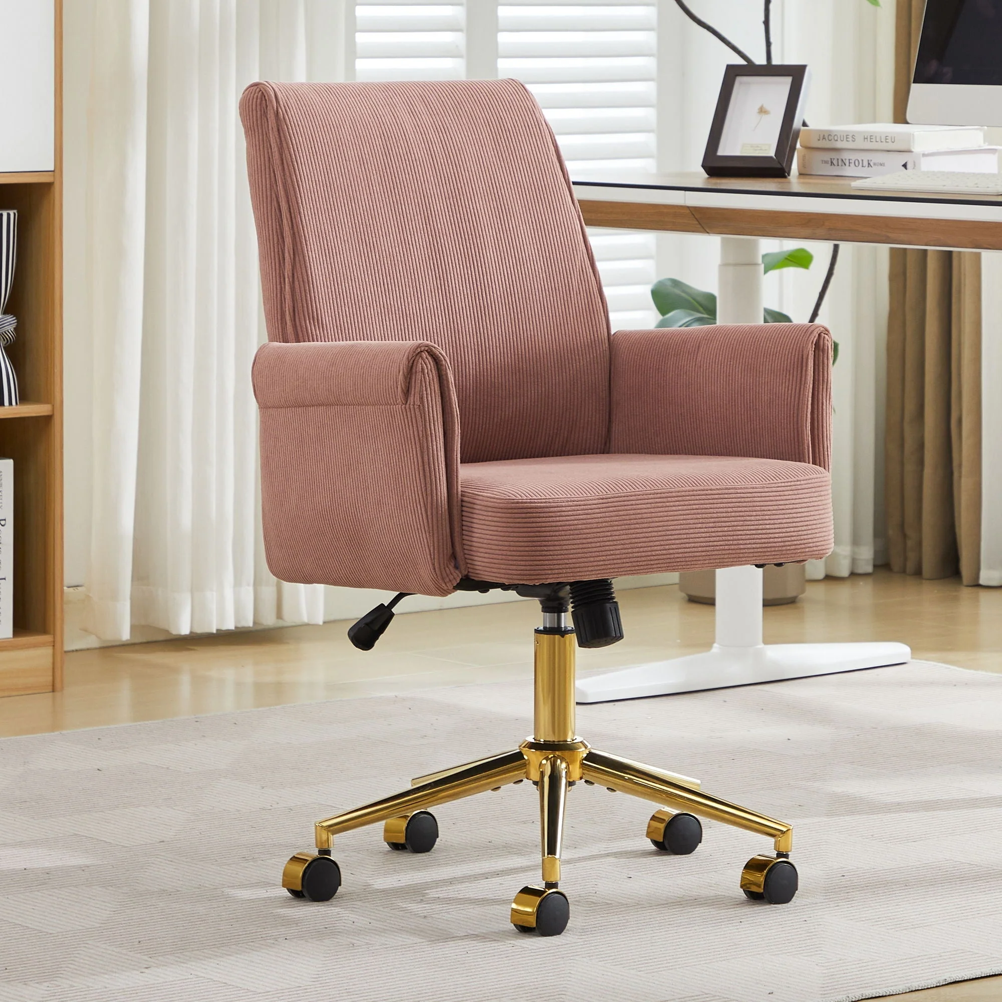 Office Swivel Chair - Light Pink - Image 3
