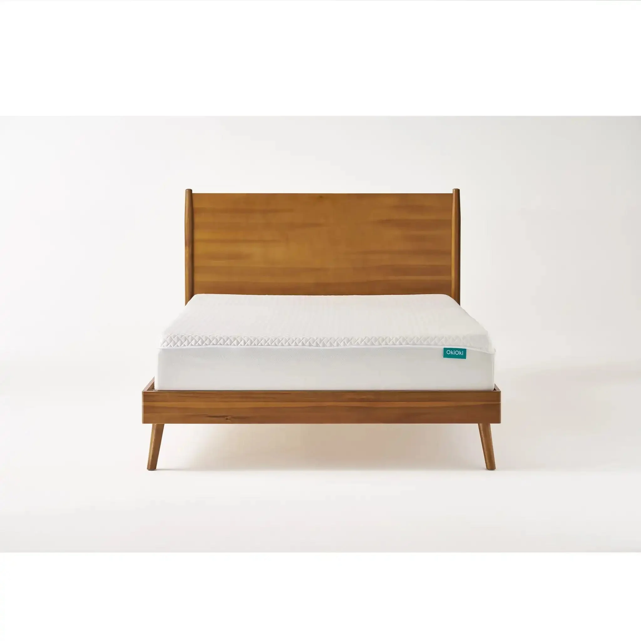 Okioki - Mid-Century Wood Bed - Image 3
