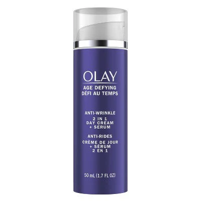 Olay Age Defying 2-in-1 Anti-Wrinkle Day Cream + Serum 1.7oz - Imperfect Box - Image 2
