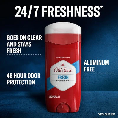 Old Spice Men’s Deodorant Legendary Fragrance Fresh 3.4oz 3-Pack - Image 3