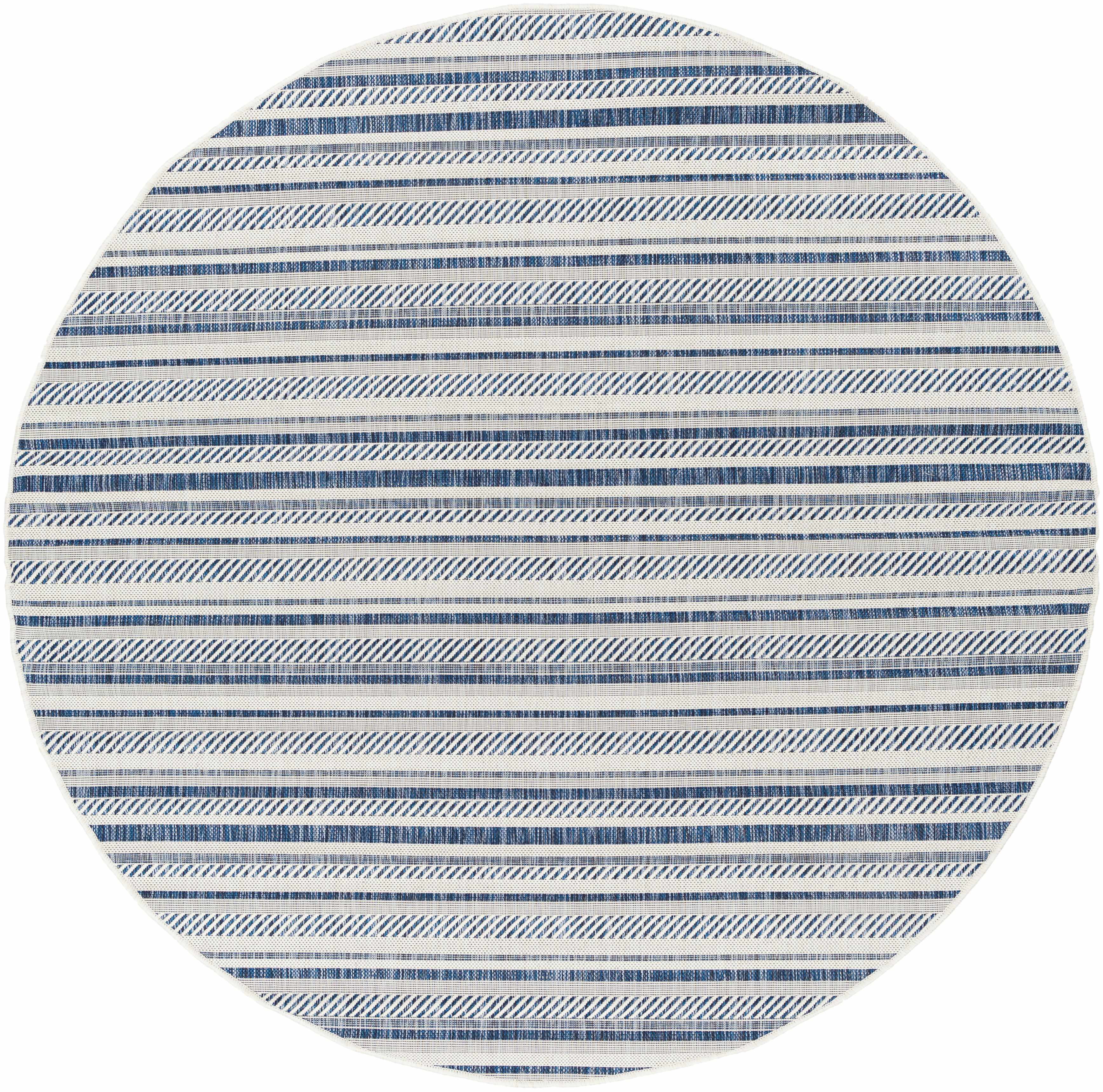 Olin White&Blue Striped Nordic Rug - Image 10