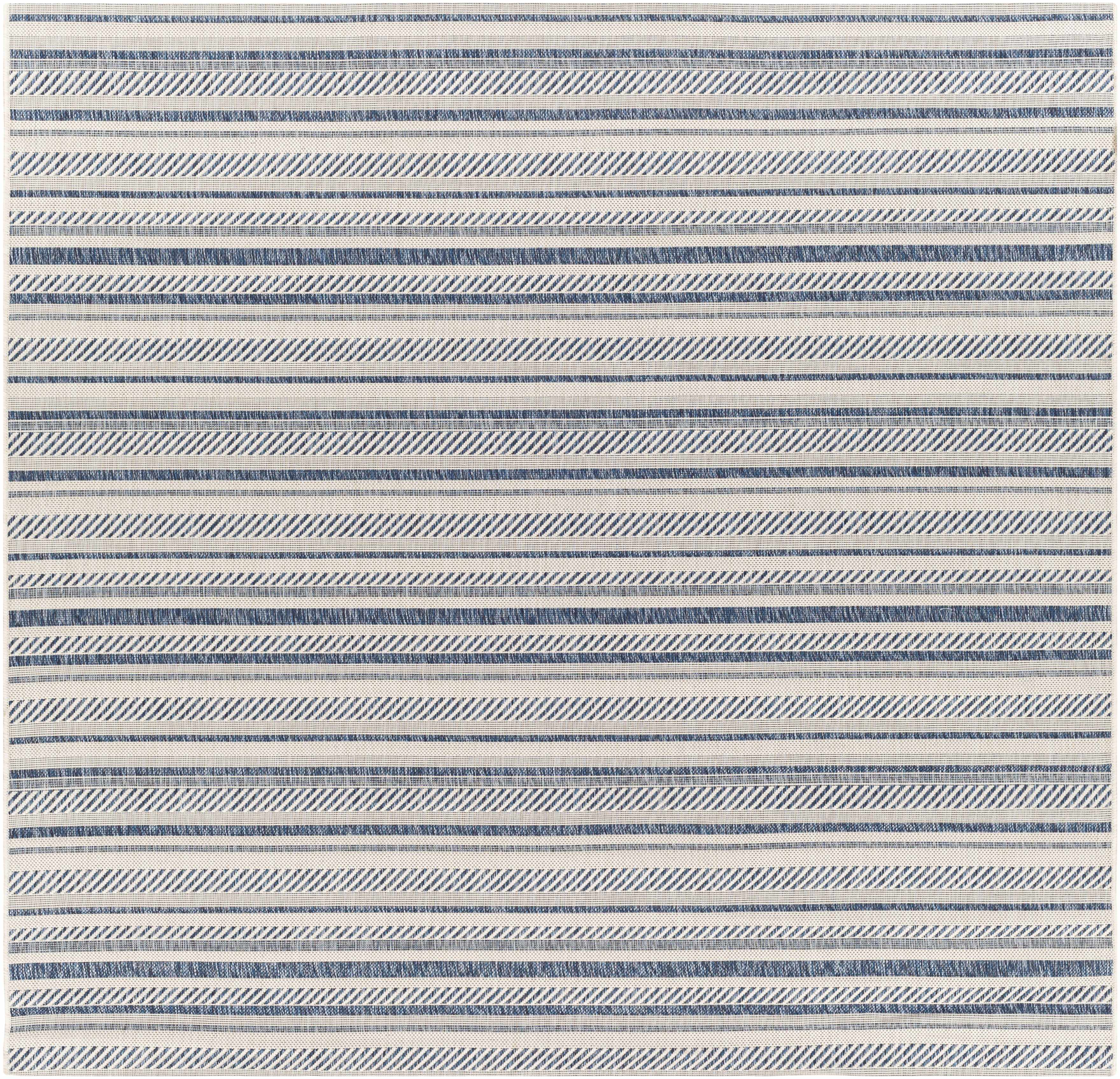Olin White&Blue Striped Nordic Rug - Image 12