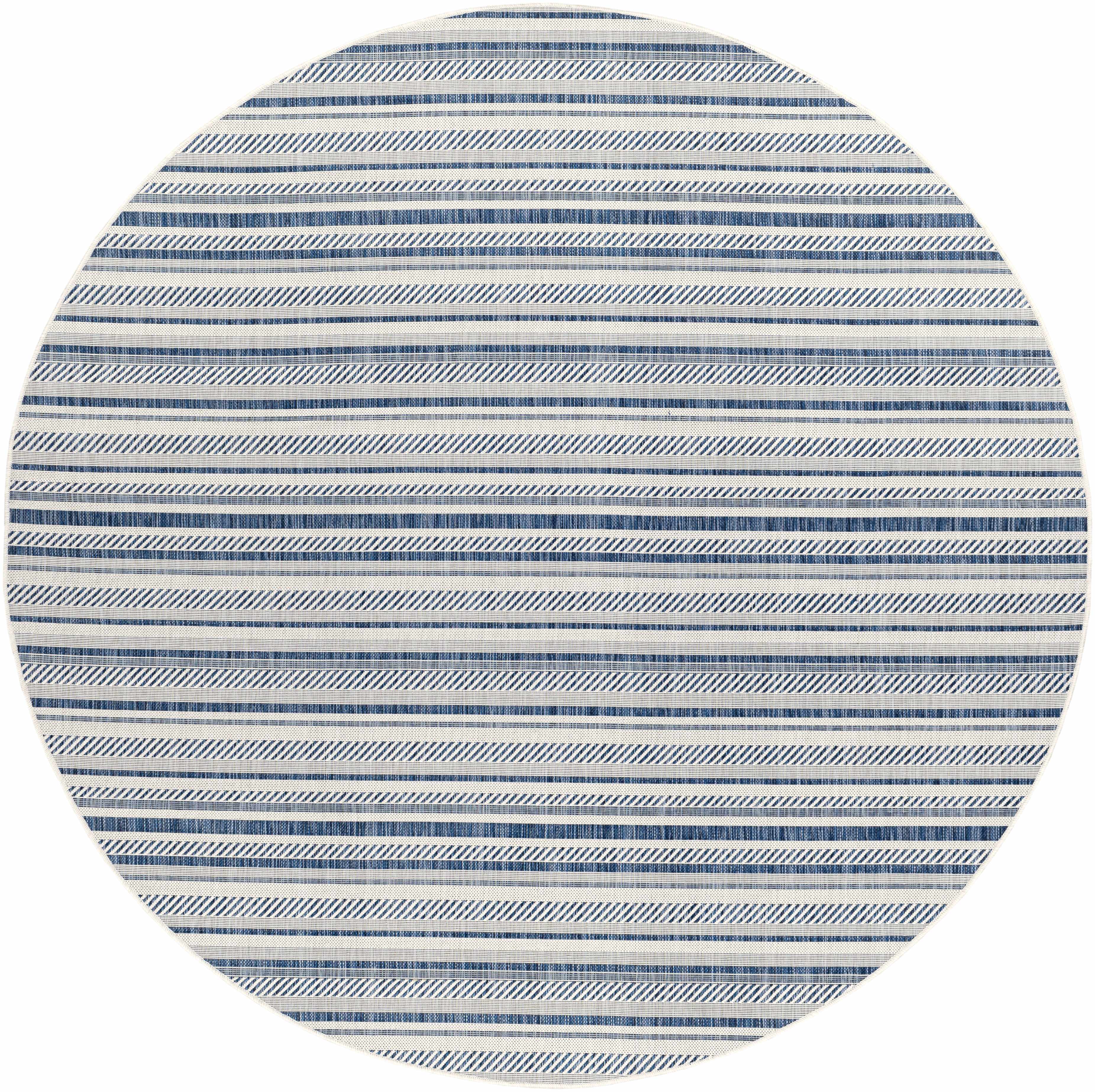 Olin White&Blue Striped Nordic Rug - Image 20