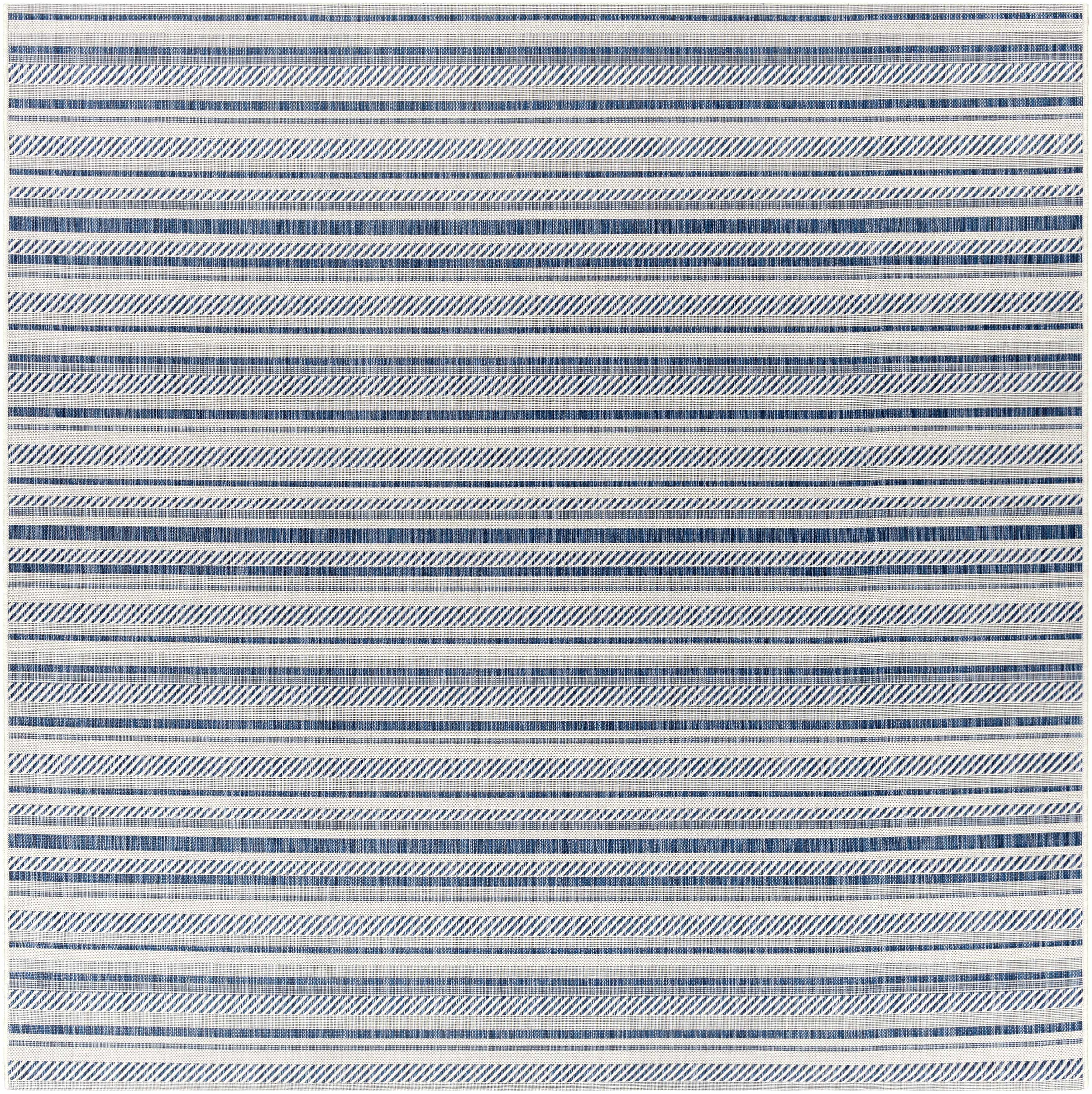 Olin White&Blue Striped Nordic Rug - Image 21