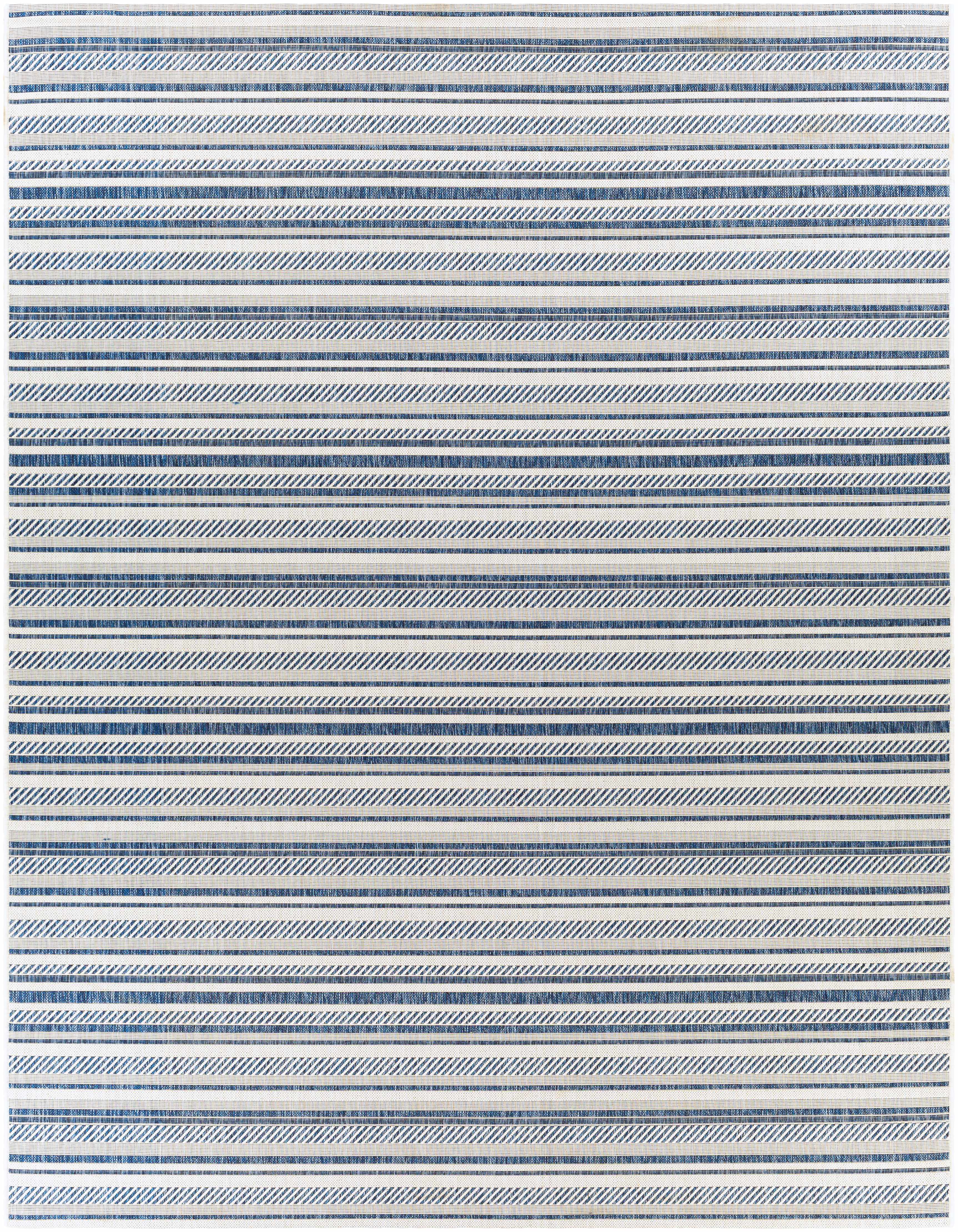 Olin White&Blue Striped Nordic Rug - Image 28