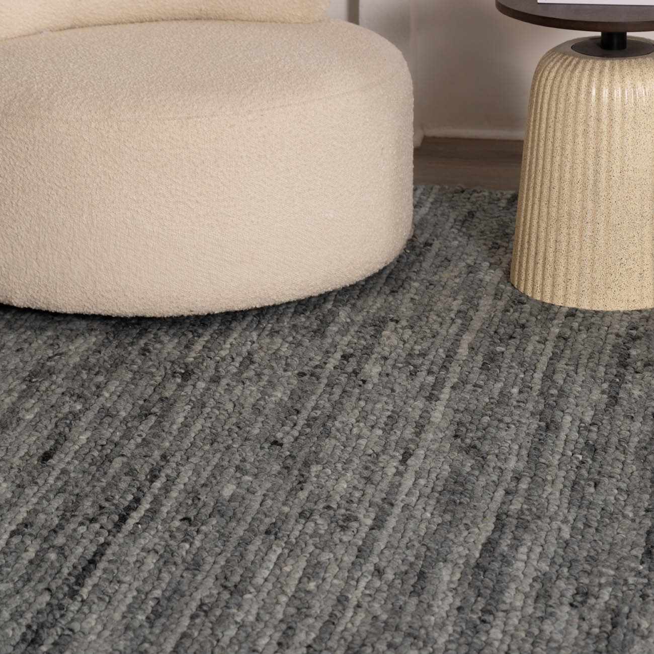 Olisa Charcoal Wool Area Rug - Image 10