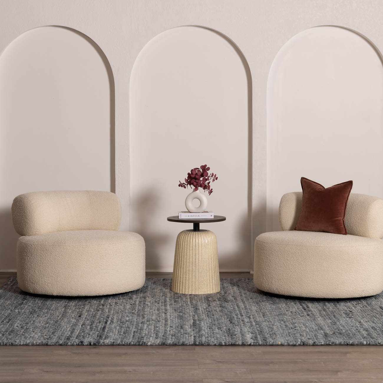 Olisa Charcoal Wool Area Rug - Image 3