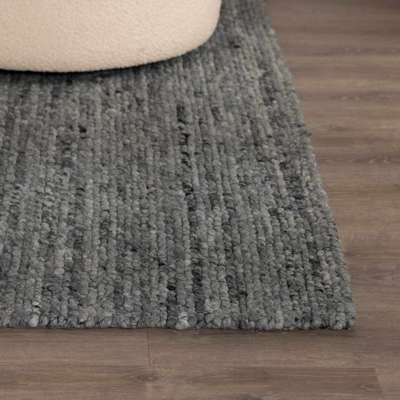 Olisa Charcoal Wool Area Rug - Image 5