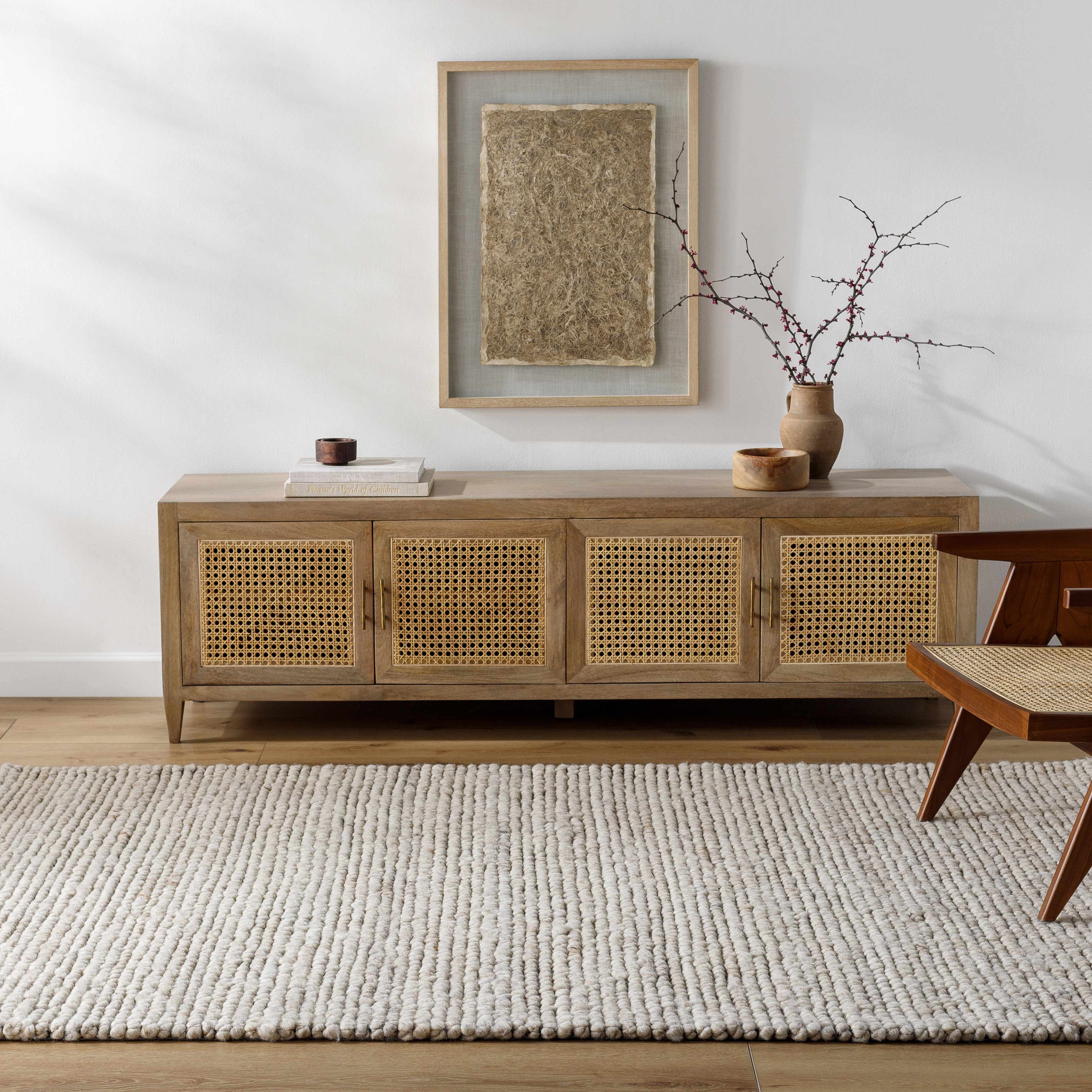 Olisa Cream Wool Area Rug - Image 2
