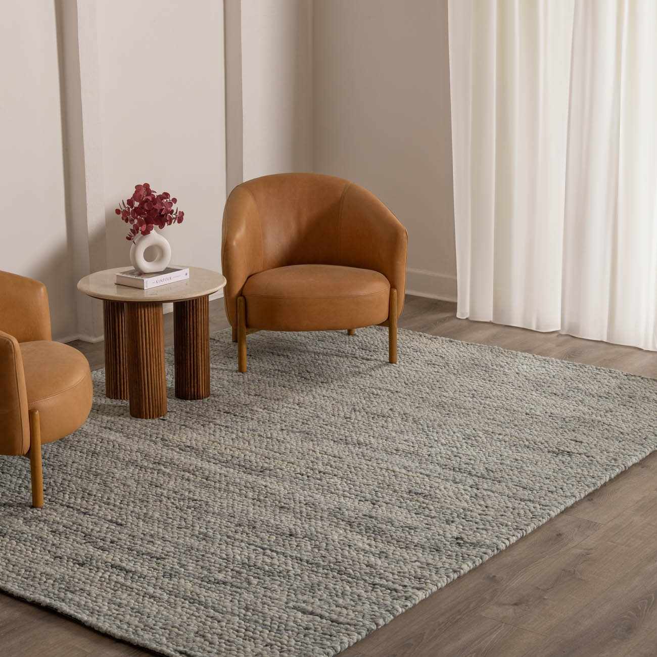 Olisa Gray Wool Area Rug - Image 3