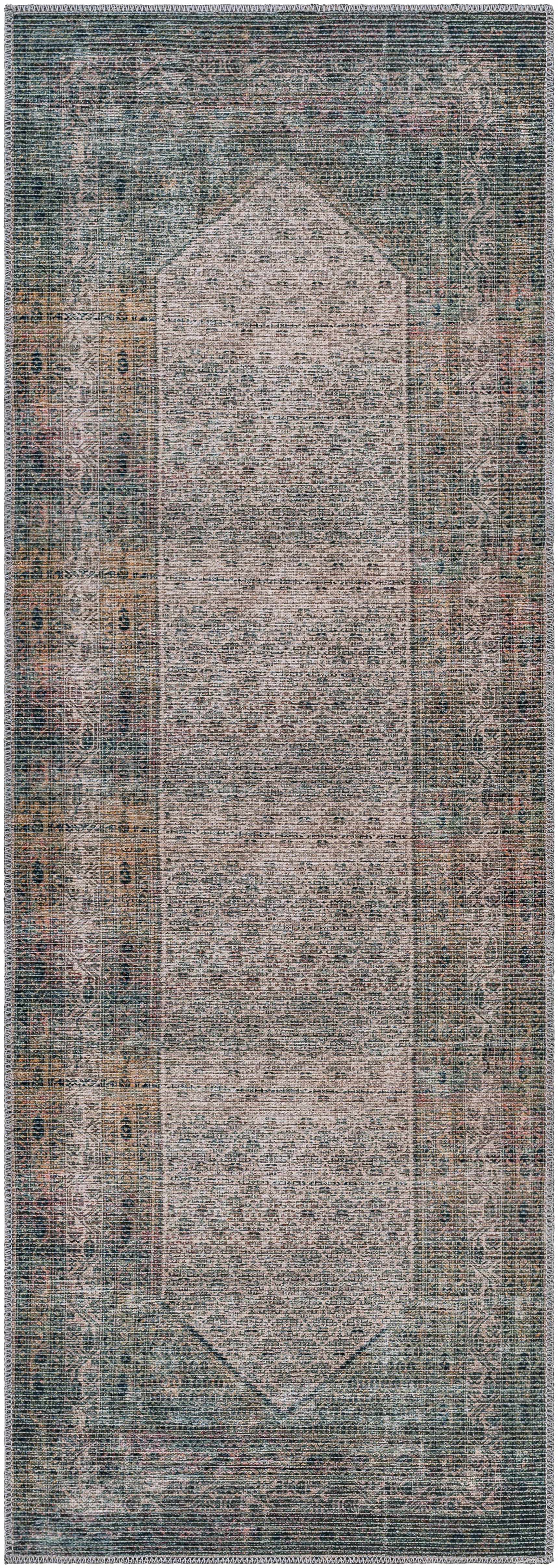 Olive Sariaya Distressed Washable Area Rug - Clearance - Image 12