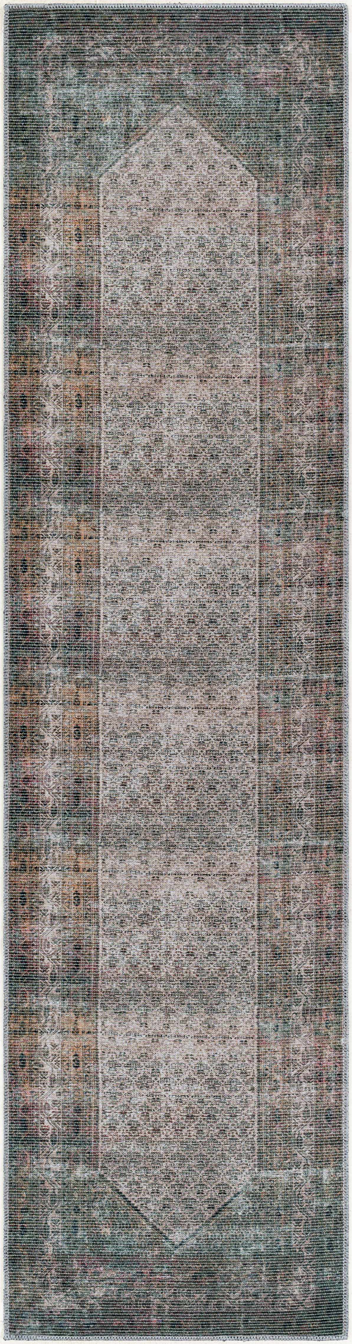 Olive Sariaya Distressed Washable Area Rug - Clearance - Image 14