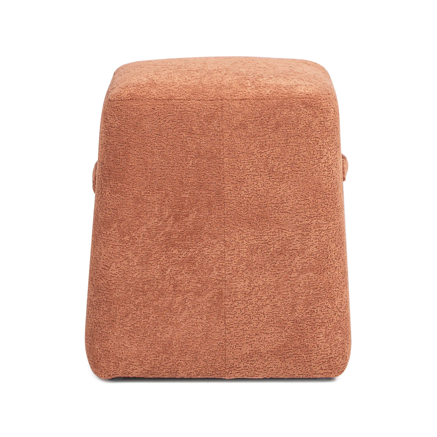 Oliver 16' Tapered Square Upholstered Ottoman in Spice Orange Fleeced Teddy - Image 8