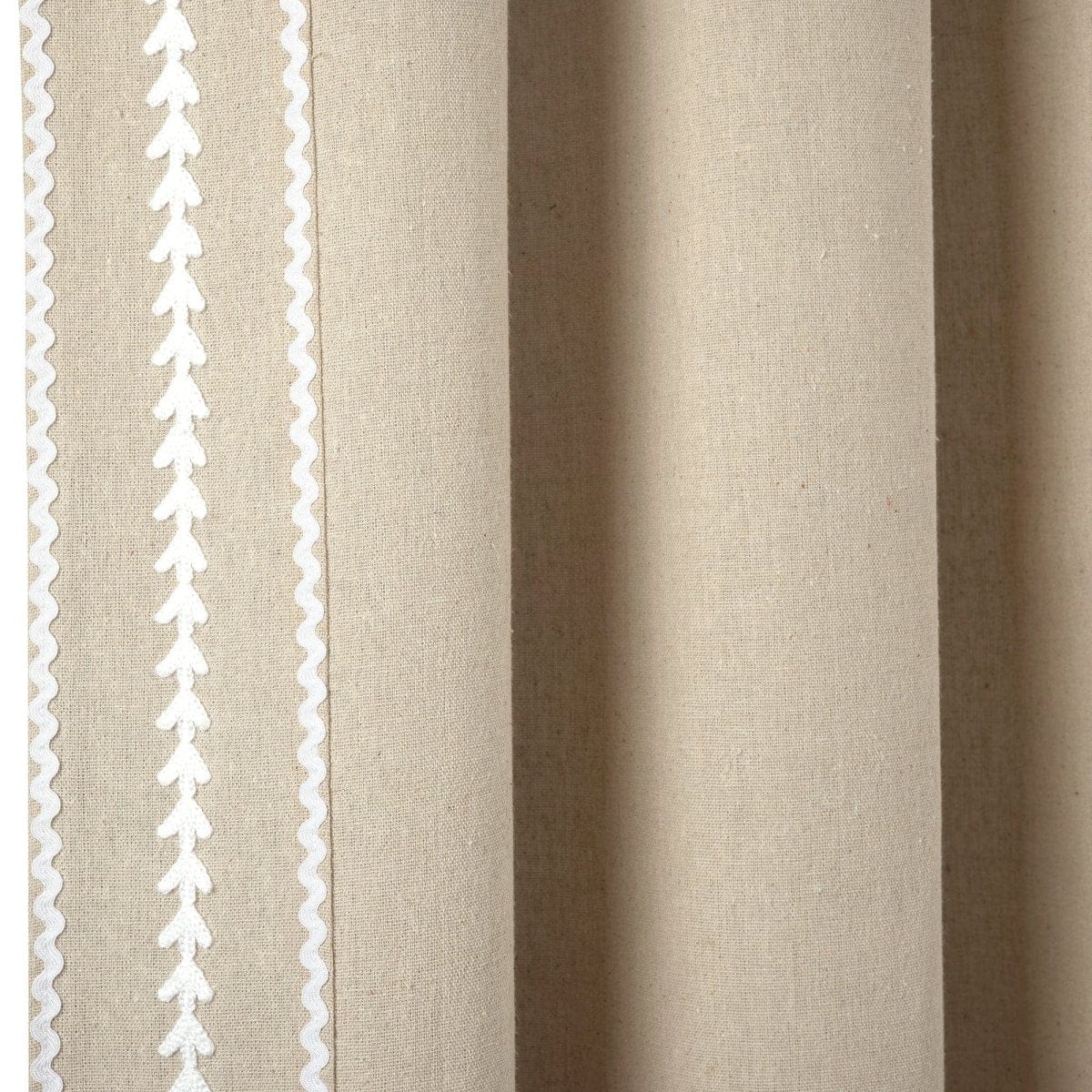 Olivia Ric Rac Embroidery Border Window Curtain Panel - Image 15