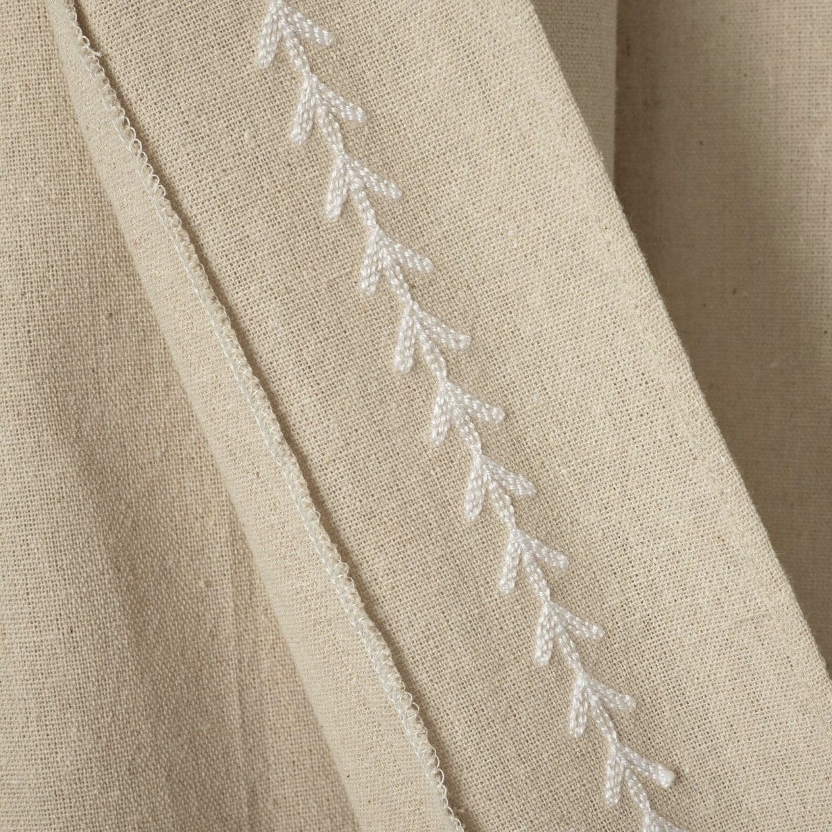 Olivia Ric Rac Embroidery Border Window Curtain Panel - Image 17