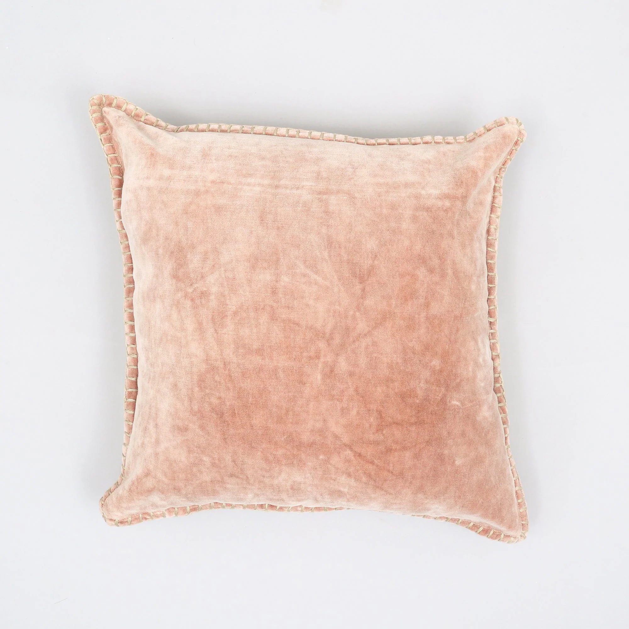 Olivia Stonewashed Velvet Pillow – 19" Square - Image 2