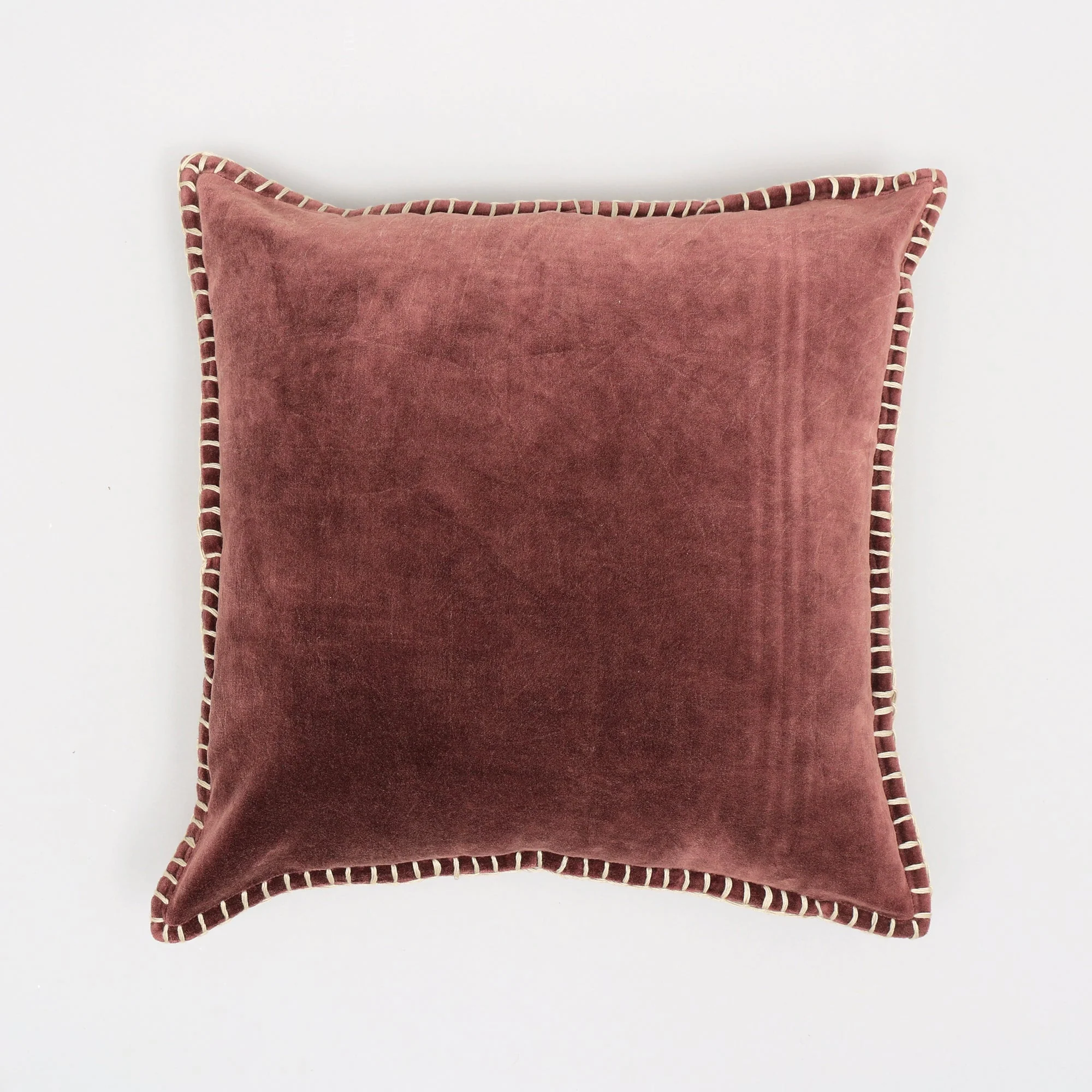 Olivia Stonewashed Velvet Pillow – 19" Square - Image 4