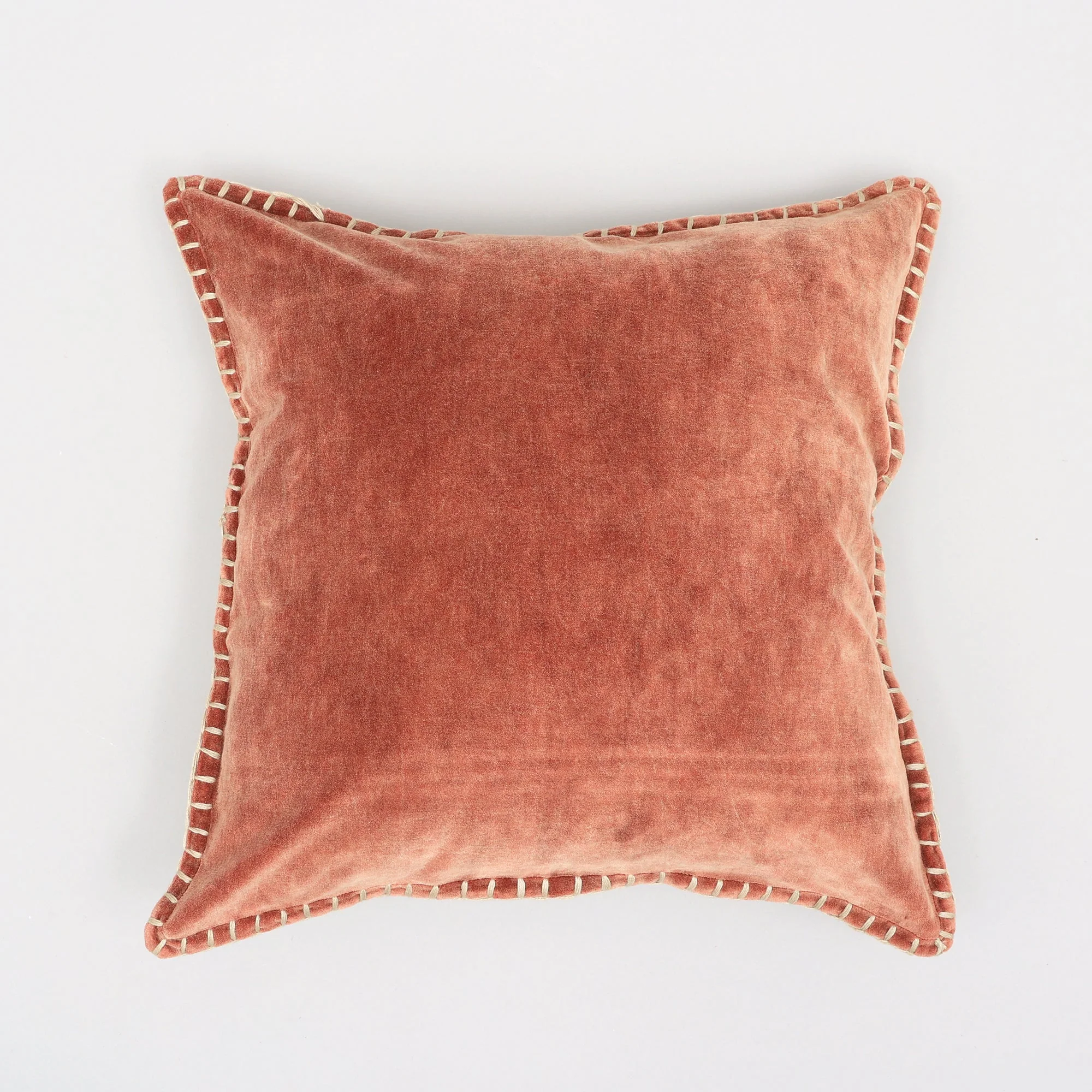 Olivia Stonewashed Velvet Pillow – 19" Square - Image 5