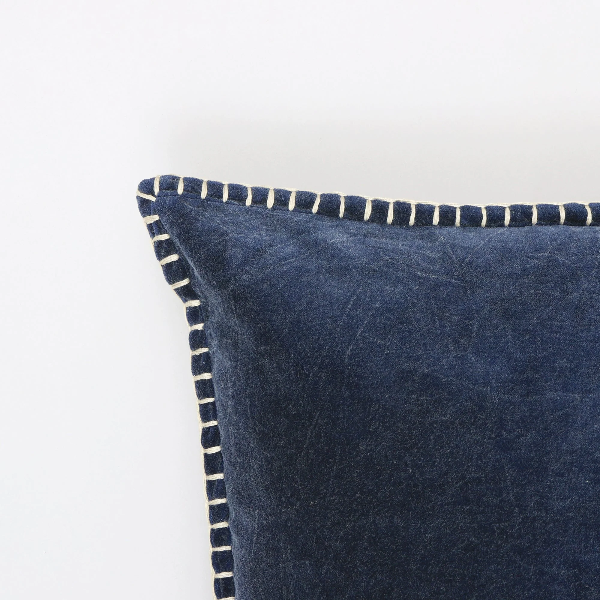 Olivia Stonewashed Velvet Pillow – 19" Square - Image 9